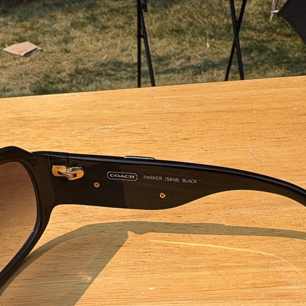Coach Black Sunglasses with Gold Accents - Picture 5 of 6
